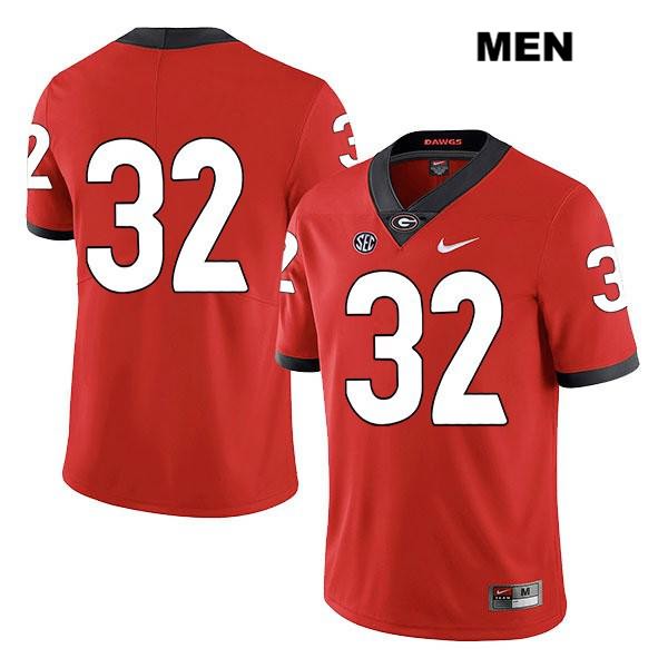 Georgia Bulldogs Men's Ty James #32 NCAA No Name Legend Authentic Red Nike Stitched College Football Jersey GWZ0756DE